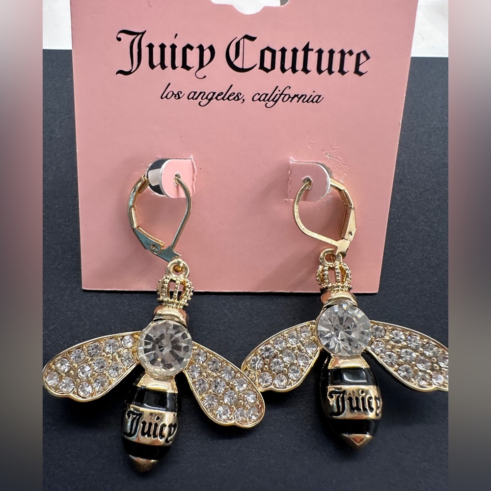 JUICY COUTURE 🐝 Bumble Bee 🐝 Earrings 🐝 NWT 🐝 - Picture 2 of 4